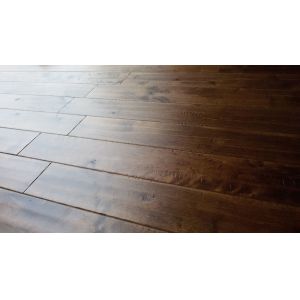 rustic Solid Birch Hardwood Flooring., stained and matt finishing, handscraped