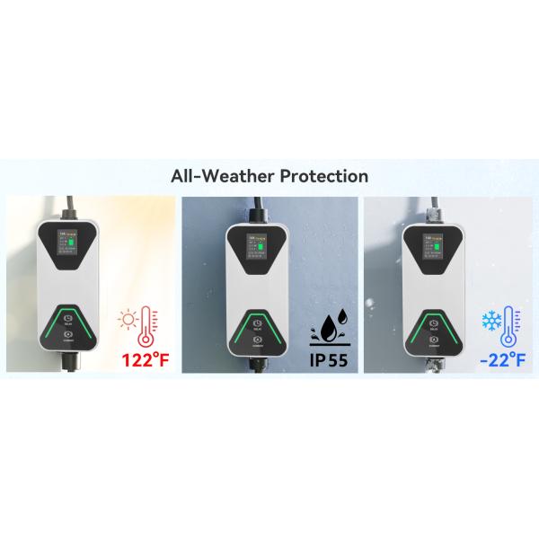 Type 1 / 2 Schuko Plug Portable EV Charger 8A 10A 13A 16A Electric Car Charger