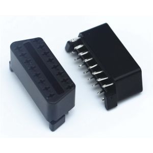 16 Pin J1962 OBD2 OBDII Female Connector with Straight Pins at The Back