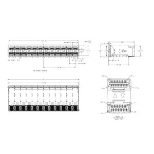 2-2349201-2 zSFP+ Cage Assembly 2x12 Port With Integrated Connector 56 Gb/s
