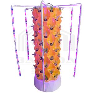 China 10 Layers 80 Holes 30L Vertical Hydroponic System Aeroponic Growing Tower with Lights on sale