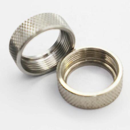 Brass Knurl Machining Customized Nut Locking Ring Zinc Plate Surface