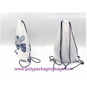 Frosted CPE 0.07mm Drawstring Backpack Bags For Gift Storage Custom Printing