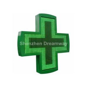Wireless 3D High Resolution P10 LED Pharmacy Sign Cross Display Waterproof ,