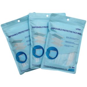 BRC Resealable Zipper Bags Resealable Poly Bags For Mask Packaging
