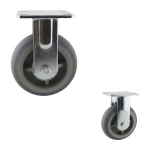 Thermoplastic Rubber 150mm 250kg Rigid Directional Locking Swivel Casters