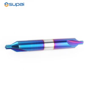 Solid Carbide Center Drill Bit 30 60 90 120 Degree With Coating For Steel