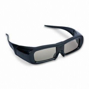 Super Light Universal Active Shutter 3D Glasses With Black Plastic Frame