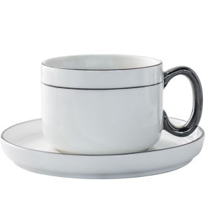 Minimalism Porcelain Cups Saucers Sustainable Drinkware For Afternoon Tea And