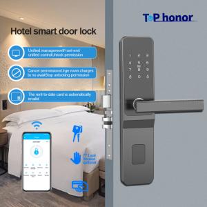 China TTLock Smart Digital Door Lock Gray Aluminium Code Card Key Unlock For Hotel on sale