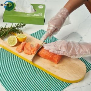 Cheap Disposable Biodegradable Compostable Plastic Gloves Customized Color for Kitchen for sale