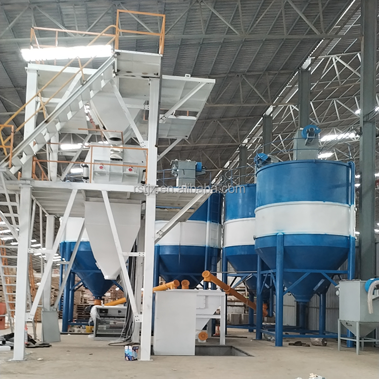 Small Automatic Ceramic Mortar Mixing Packaging Machine for Dry Mortar Production Line 1-10T/h