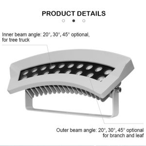 36W LED Flood Light with Color Changing Feature for Outdoor Tree Lighting IP65