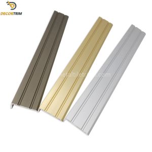 Aluminum 6063 L Shaped Edging Trim , Matt Gold Tile Edging For Steps OEM ODM
