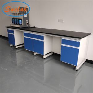 Blue Practical Lab Workstation Bench , Multifunctional Lab Working Table
