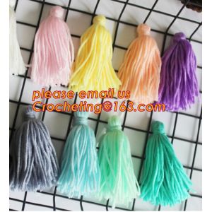Custom 2.5CM tassel with metal ring tassel fringe garment KEY tassel flat trim,