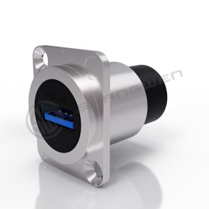 USB Panel Mount Connector Ip65 Waterproof 9 Pin USB Connector for Format