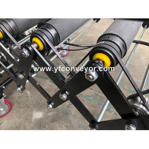 Expandable Motorized Rubber coated Flexible Roller Conveyor