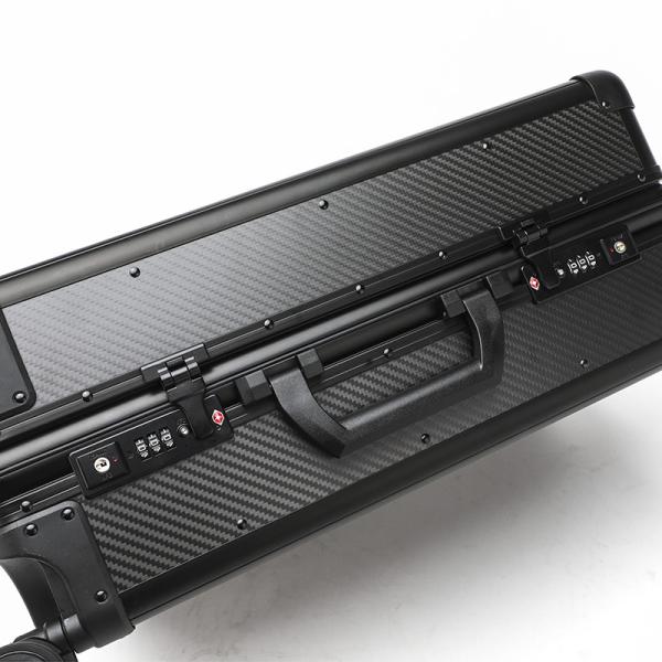 Unisex CFRP Travel Luggage Trolley Spinner Aluminum Suitcase Set