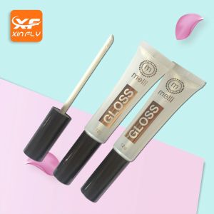 Custom Printed Hot Stamping Clear Plastic Lipgloss Tube Container Empty Soft Lip