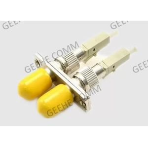 RoHS Yellow Dust Caps Duplex ST To LC Fiber Adapter