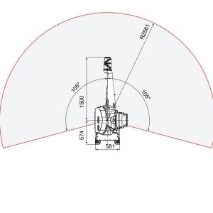 Medium Sized Painting Robot Arm ABB IRB 5510 6 Axis Robot Arm Wrist Payload 13kg