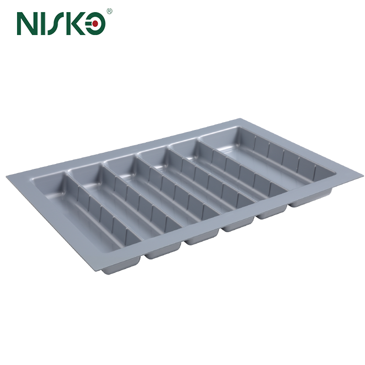 China Kitchen Cultery Tray Insert Drawer Silverware Storage Organizer For Soft Close Box on sale