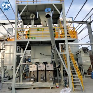 10T / H Dry Mix Mortar Plant Full Automatic Production Line Twin Shaft Paddle