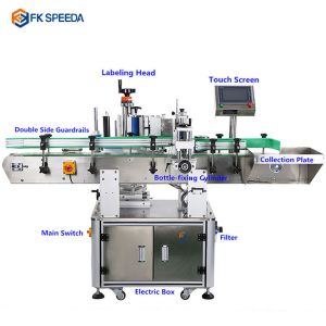 FK805 Round Bottle Labeling Machine With Date Coder For Small Jars 1935mm Length