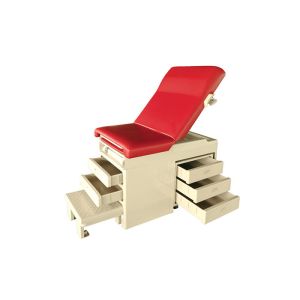 China Easy Operation Manual Gynecology Examination Table With Drawers Step Stool on sale