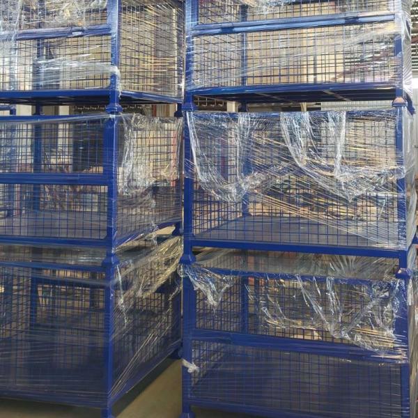 Quality Industrial Warehouse Material Metal Pallet Box Folding Stackable wholesale