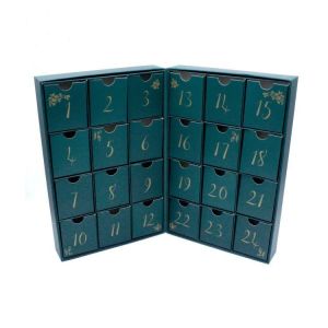 Custom Advent Calendar Packaging , Cosmetic Magnetic Cardboard Box With 24