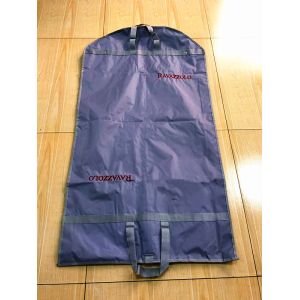 Luxury Fold Up Garment Bag 200D Polyester Embroider Webbing Handled