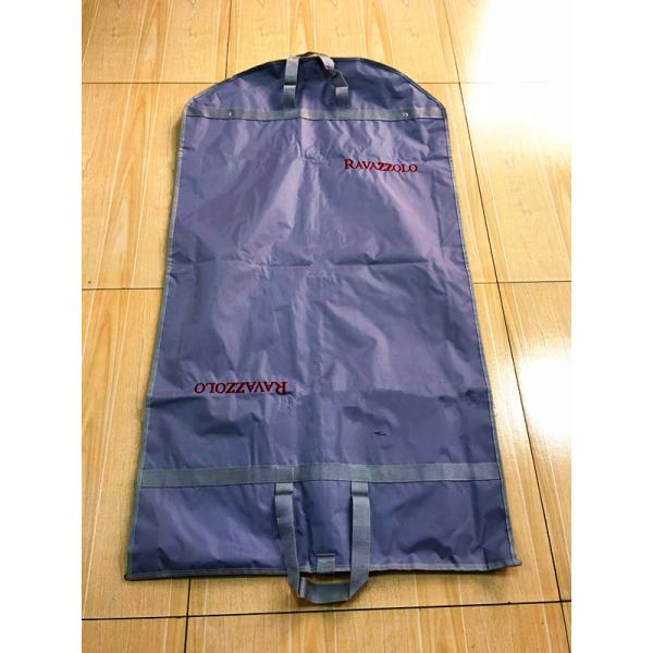 Quality Luxury Fold Up Garment Bag  200D Polyester Embroider Webbing Handled wholesale