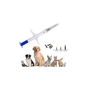 Bio Glass Material ISO Transponder Microchip Syringe For Animals Mangement