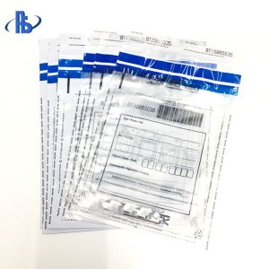 Cheap Customized Security Evidence Bags Bank Deposit Tamper Proof Plastic Envelopes for sale