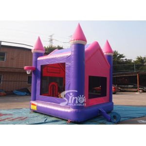 3In1 High Tear Strength Pink Inflatable Jump House with basket hoop for School