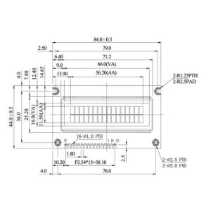 2.7 Inch LCD Monitor 16X2 Character LCD Display Moudle For Industrial Prodcuts
