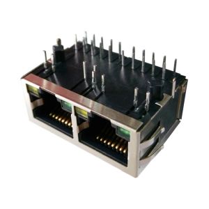 ARJM12A1-811-AA-CW2 Rj45 1x2 Dual Port Magnetics Ethernet Jack 2.5G Mbps