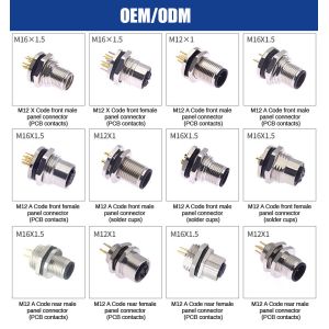 Factory MD WF 6 Pin Mini Din Cable, IP67 Straight Isobus Cable Lvds Display