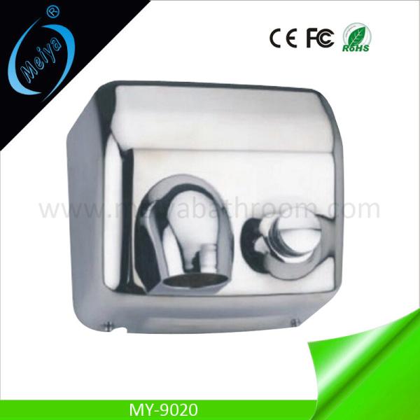 Quality stainless steel automatic hand dryer with button for hotel wholesale