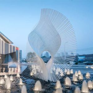 China Large Abstract Decorative Metal Sculpture 304 316L Modern Customized on sale