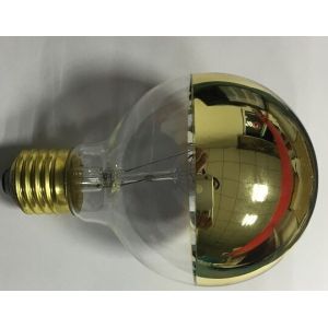 led filament bulb coated gold inside & outside of the housing