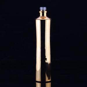 Cheap 750ml Colorful Glass Liquor Bottle With Gold Collar Material and end Design for Vodka for sale