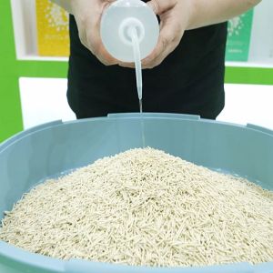 China Manufacturer Direct Eco-Friendly Dust-Free Super Clumping Natural Plant Healthy Striped OEM/ODM Unscented Tofu Cat Litter on sale
