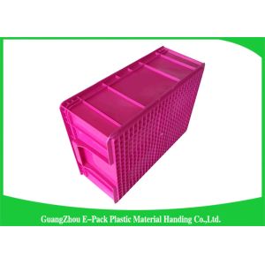 Warehouse Plastic Stackable Containers Big Capacity Space Saving Foldable