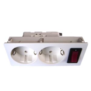 Germany Double Electric Power Sockets Power Outlet With Switch Control