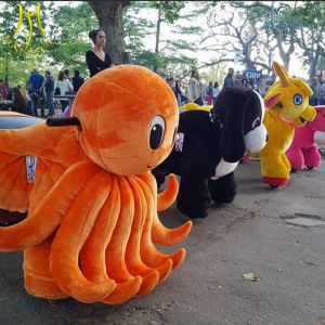 Hansel new plush toys stuffed animals on wheels plush animal electric scooter