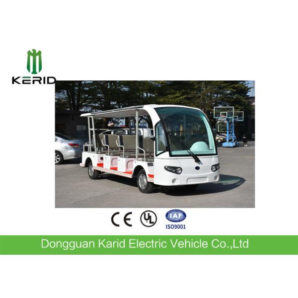 Quality Standard Electric Sightseeing Bus With Four Wheels Hydraulic Braking System wholesale