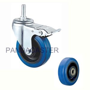 265LBS 120KG Medium Duty Casters Stem Swivel Caster With Brake